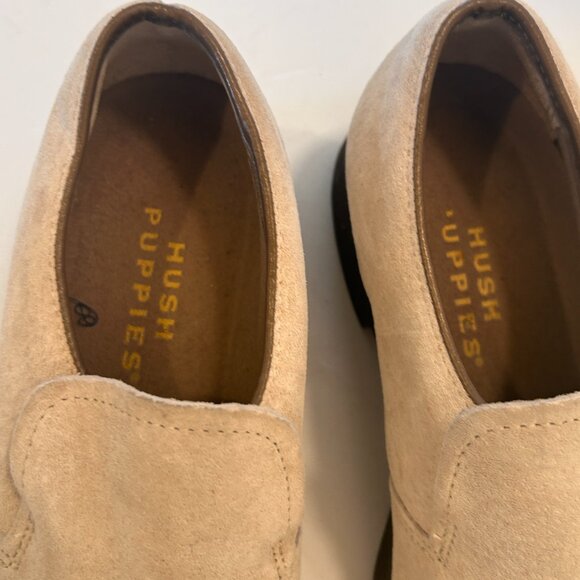 Hush Puppies Slip on Loafer Women Shoe Size 7 Beige Suede leather NEW - Picture 4 of 9